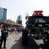 Monster Truck Carries Coffin In Biker Caravan To DMX’s Memorial At Barclays Center